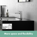 hansgrohe Vernis Shape Single Lever Basin Mixer 100 with Pop-Up Waste Set - Chrome-2