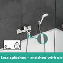 hansgrohe Vernis Shape Single Lever Bath Mixer for Exposed Installation - Chrome-4