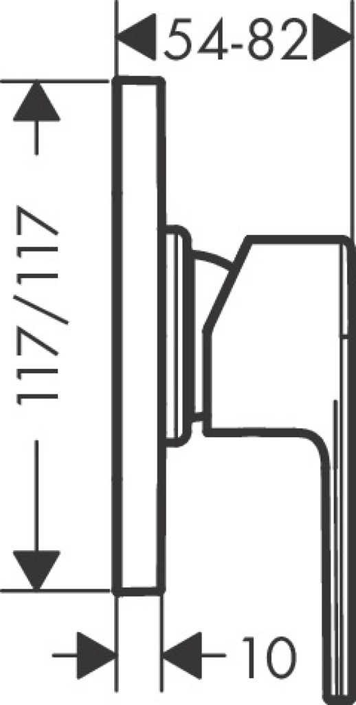 hansgrohe Vernis Shape Single Lever Shower Mixer for Concealed Installation - Matt Black-3