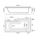 Shannon L-Shape Left-Hand 1700 x 850mm (400) 4mm-1