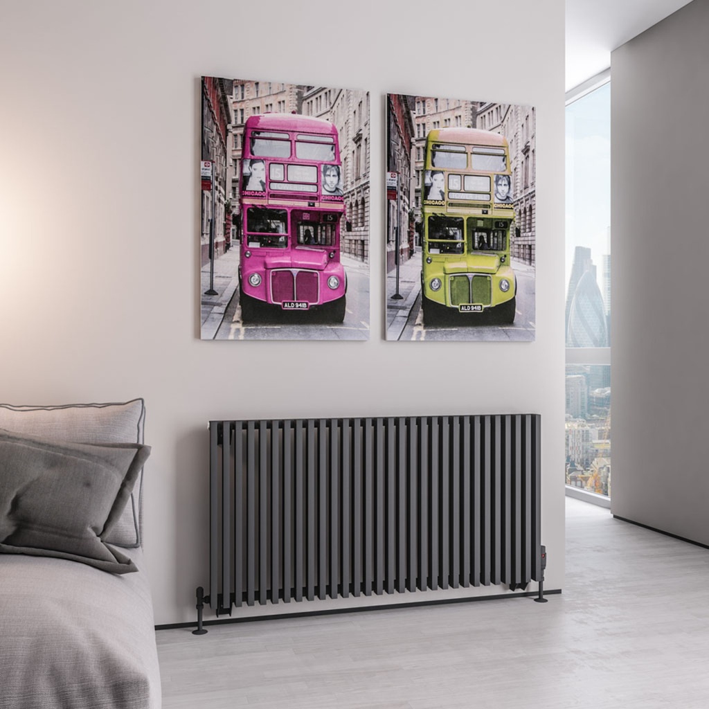Rowsham 600 x 1180mm Radiator - Matt Anthracite-1