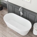 Sandford 1650 Freestanding Bath including waste  - White-1