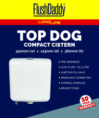 MV FLUSHDADDY TOPDOG COMPACT CISTERN B/E – Extra Image 1