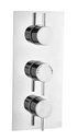 Kartell K-VIT Plan Triple Concealed Thermostatic Shower Valve Round Handle (2 way) – Extra Image 1