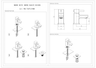 Kartell K-VIT Mode Mini Mono Basin Mixer – Extra Image 1