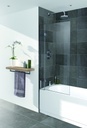 Island 800mm Double Panel Hinged Bath Screen – Extra Image 1
