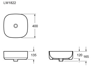 RAVINE 400MM COUNTERTOP BASIN IN WHITE – Extra Image 4