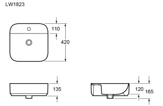 RAVINE 420MM 1TH COUNTERTOP BASIN IN WHITE – Extra Image 5