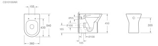 BLADE RIMLESS COMFORT H BACK TO WALL  PAN – Extra Image 5