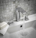 JTP CURVE 3 HOLE DECK MOUNTED BASIN MIXER – Extra Image 1