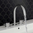 JTP INOX 3 HOLE DECK MOUNTED BASIN MIXER – Extra Image 1