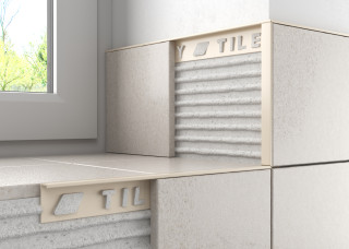 Tileasy 10mm Plastic Square Edge Tile Trim - Ivory - (pack of 10) – Extra Image 1
