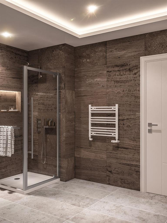 TOWEL RAIL FLAT 600mm x  600mm WHITE  EB