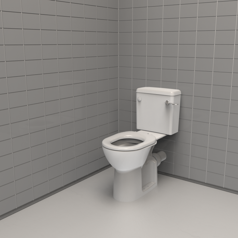 [F20-WSXX-XXX-WH] Fitzroy of London Rimless Close Coupled Doc M Ware Set, Pan & Cistern Assembly, Ring Only Seat - White