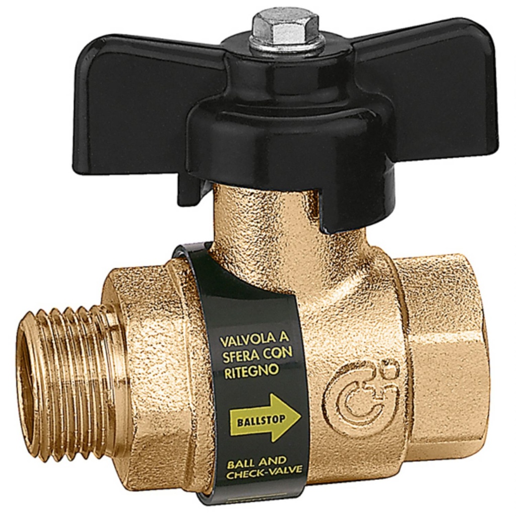 [332400] Altecnic 1/2 inch Male x Female Series 330 Ballstop Valve with Butterfly Handle