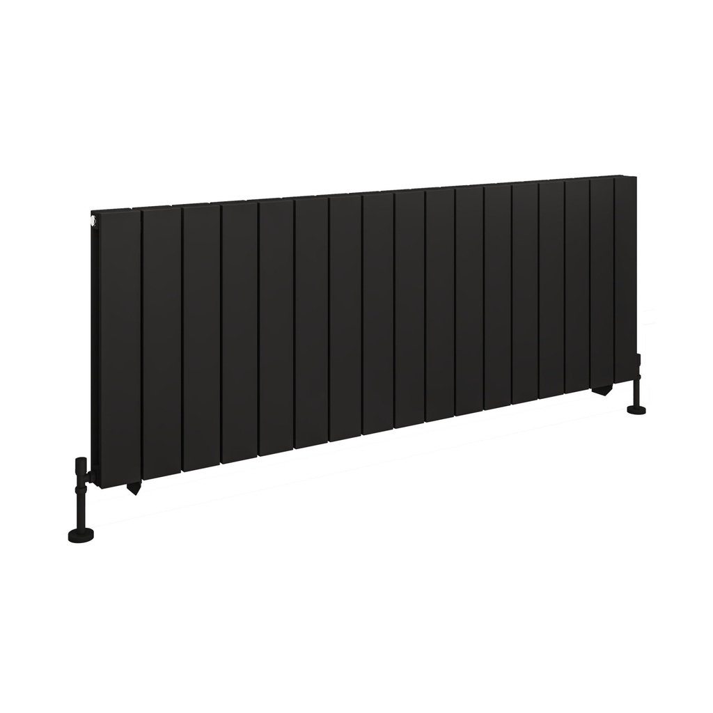 [81.0296] Queenswood 600 x 1649 Aluminium Radiator - Matt Black