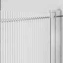 6mm Straight bath screen in fluted glass Right Handed - Chrome