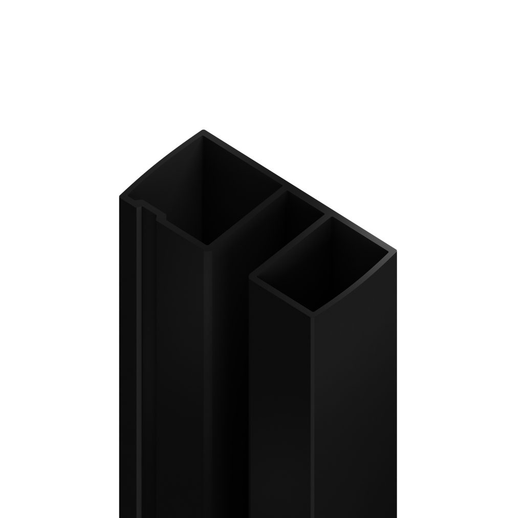 [49.6041] 8mm Corniche sliders extension profile 1 piece - Matt Black