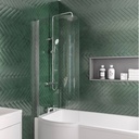 P Shape Bath Screen Left Handed - Chrome