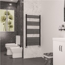 Wendover Straight Multirail 1200 x 600 Towel rails - Black Gold
