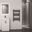 Wendover Straight Multirail 800 x 500 Towel rails - Brushed Gunmetal