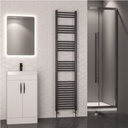 Wendover Straight Multirail 1800 x 400 Towel rails - Brushed Gunmetal