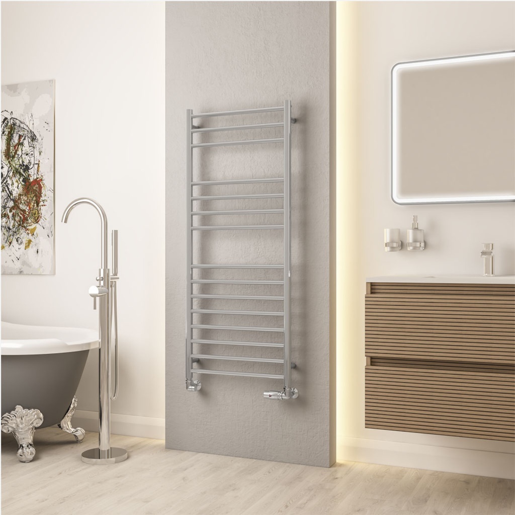 Violla II 1210 x 500 Stainless Steel Towel Rail - Mirror Polished