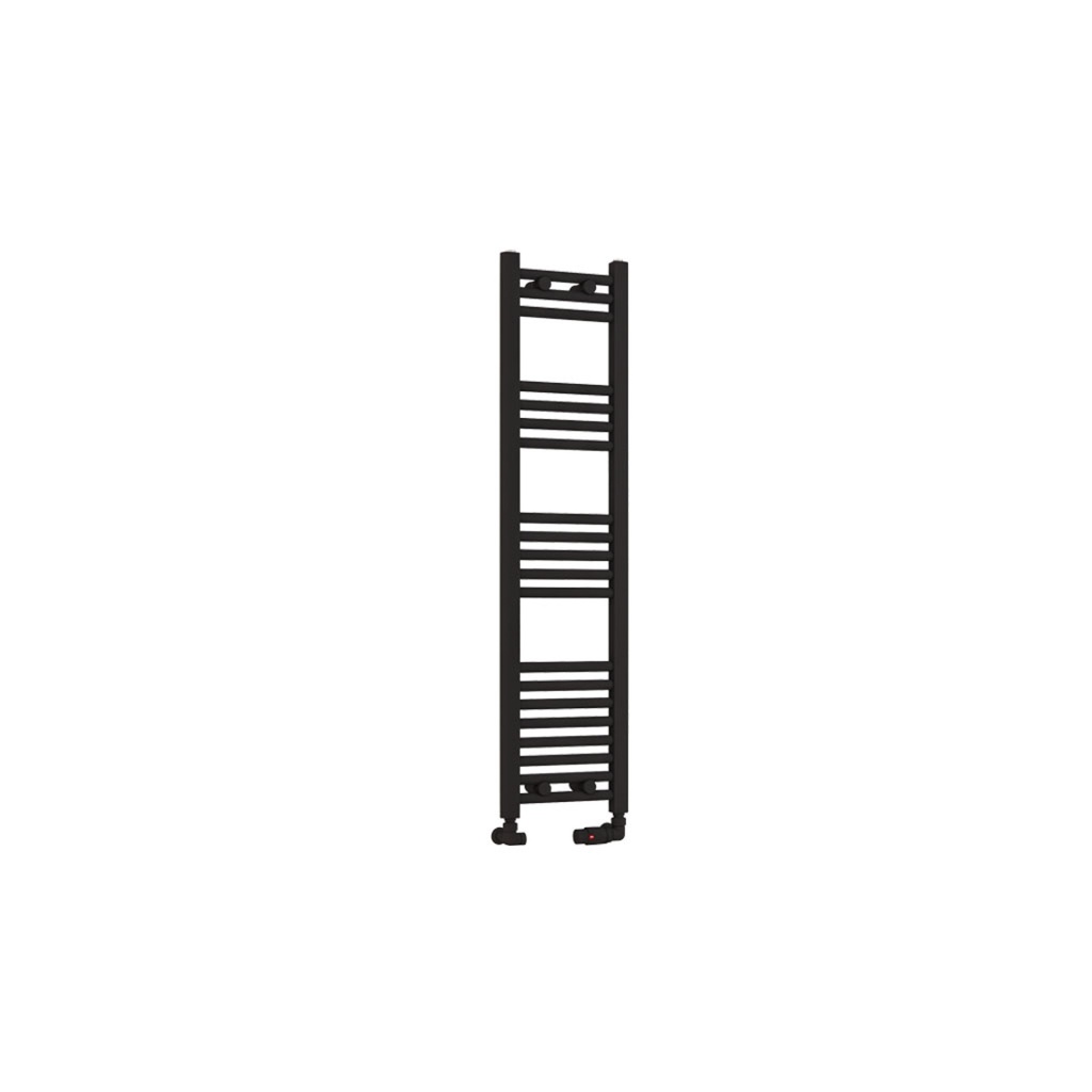 Wendover Straight Multirail 1200 x 300 Towel rails - Matt Black