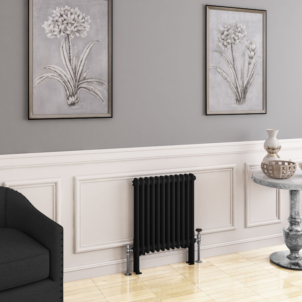 [41.0754] Imperia 2 Column Radiator 600 x 560mm - Matt Black