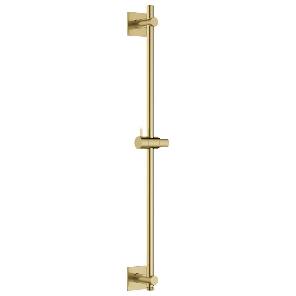 [BRB-LVSSWO-SQ] Slide Rail with Integral Wall Outlet - Square Plate - Brushed Brass