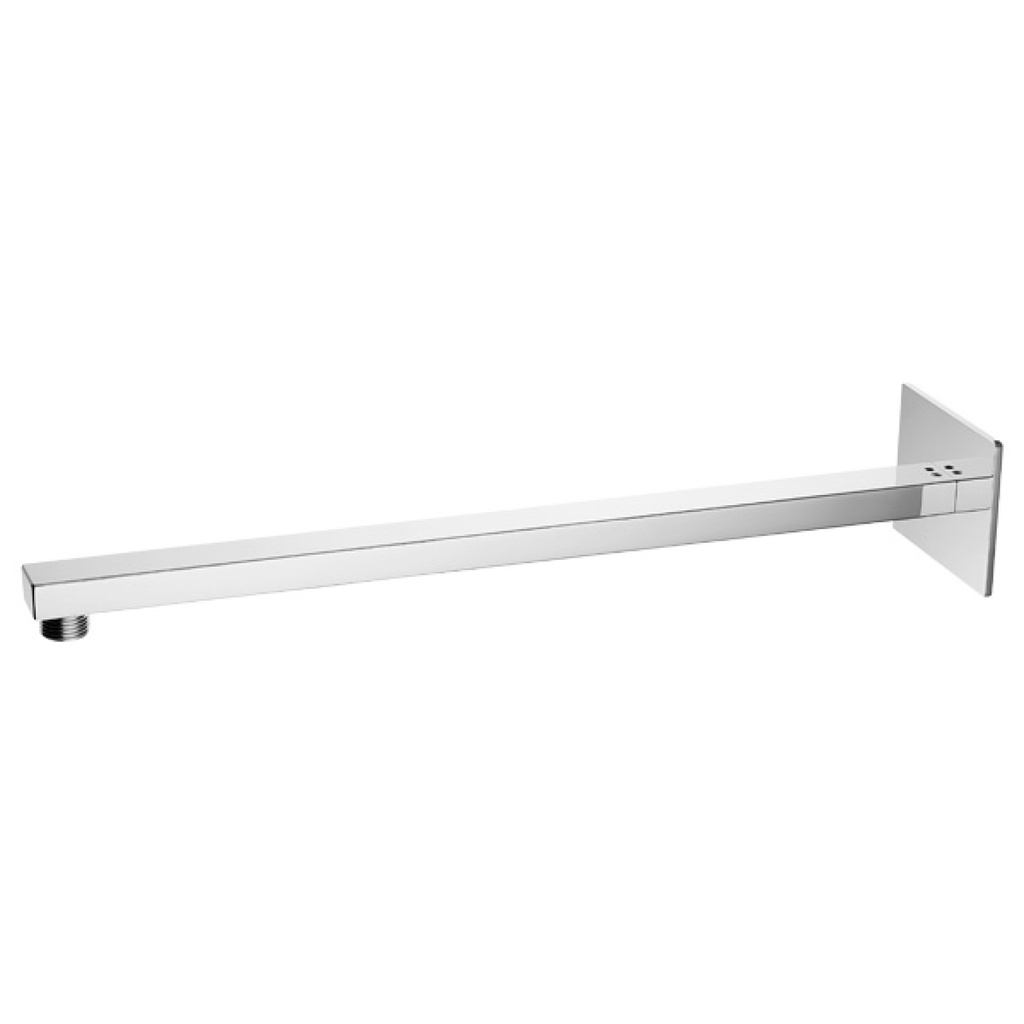 [KIQUSA] Quba Wall Mounted 400mm Shower Arm - Square Plate - Diamond Chrome
