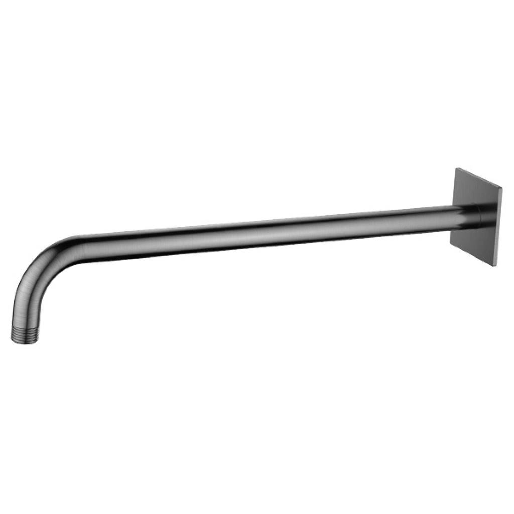 [GM-KILVSA-SQ] Wall Mounted 400mm Shower Arm - Square Plate - Gun Metal