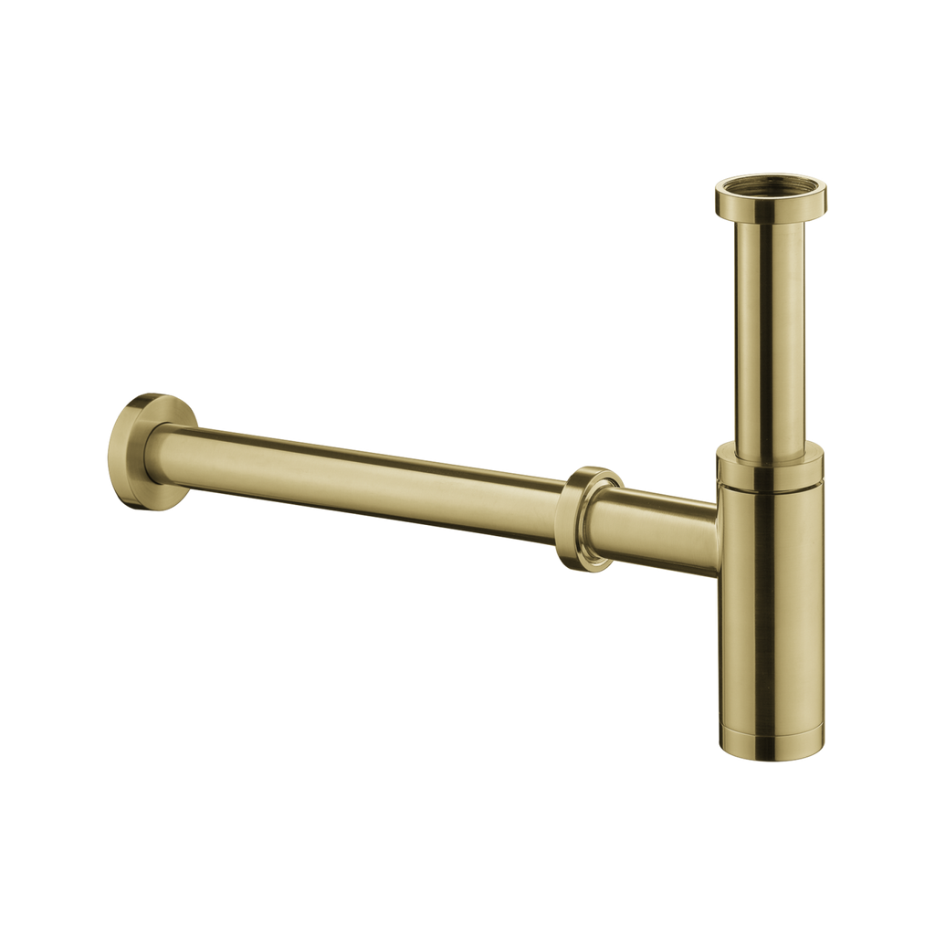 [BRB-MB9235] Minimalist Bottle Trap and Pipe - Brushed Brass