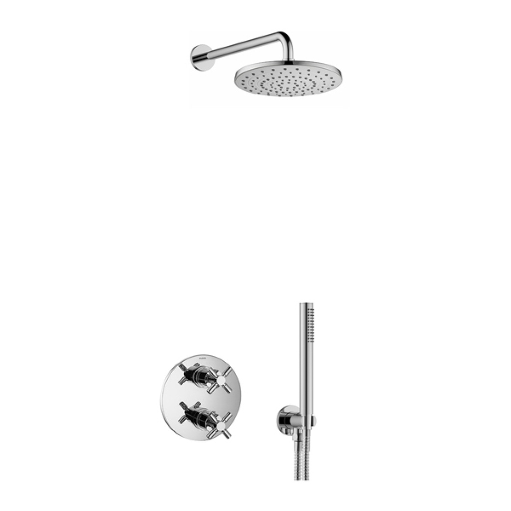 [XL2PK1] XL Shower Pack with ABS Rainshower and Handshower Kit - Diamond Chrome