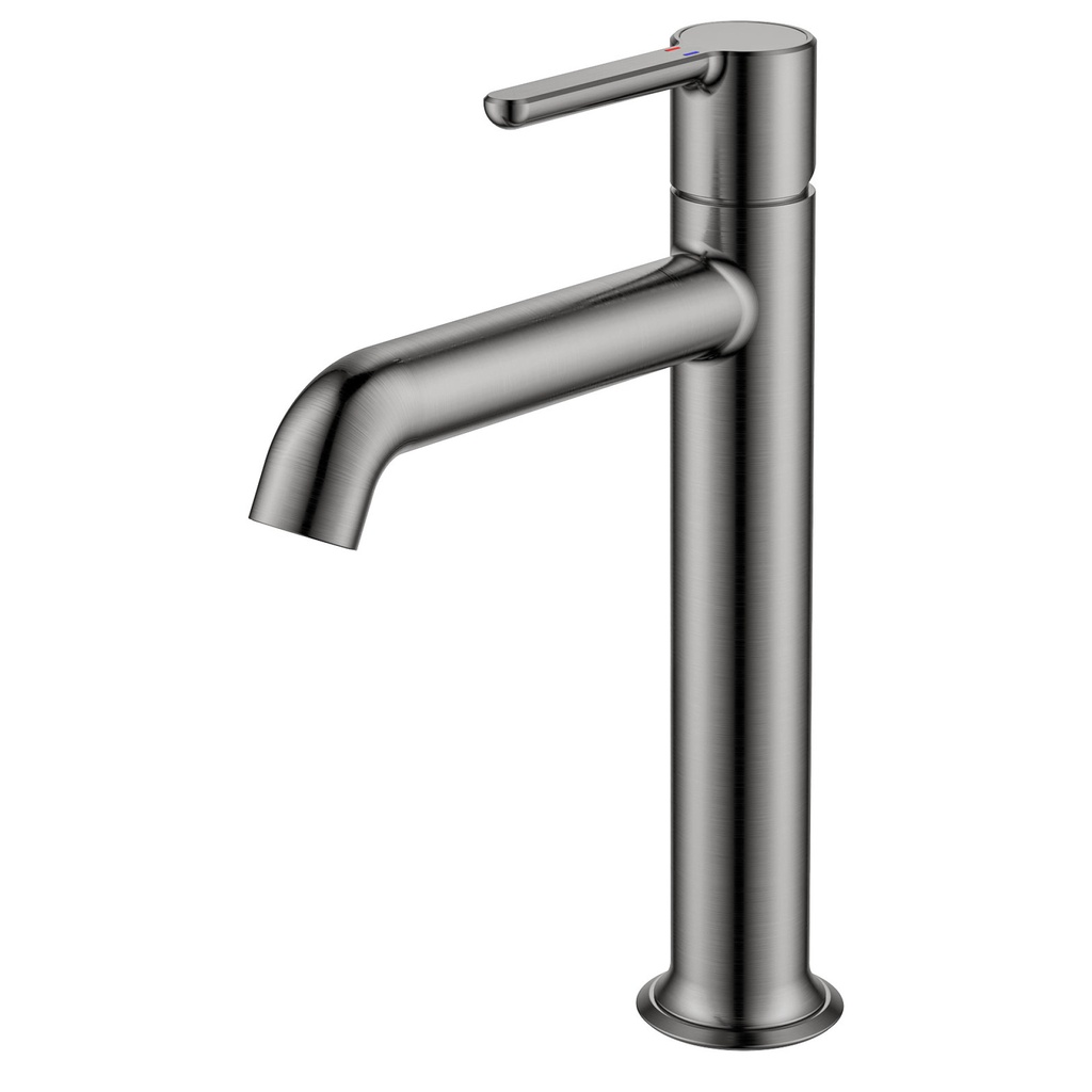 [GM-MLTBAS] Moonlight 250mm Single Lever Basin Mixer - Gun Metal