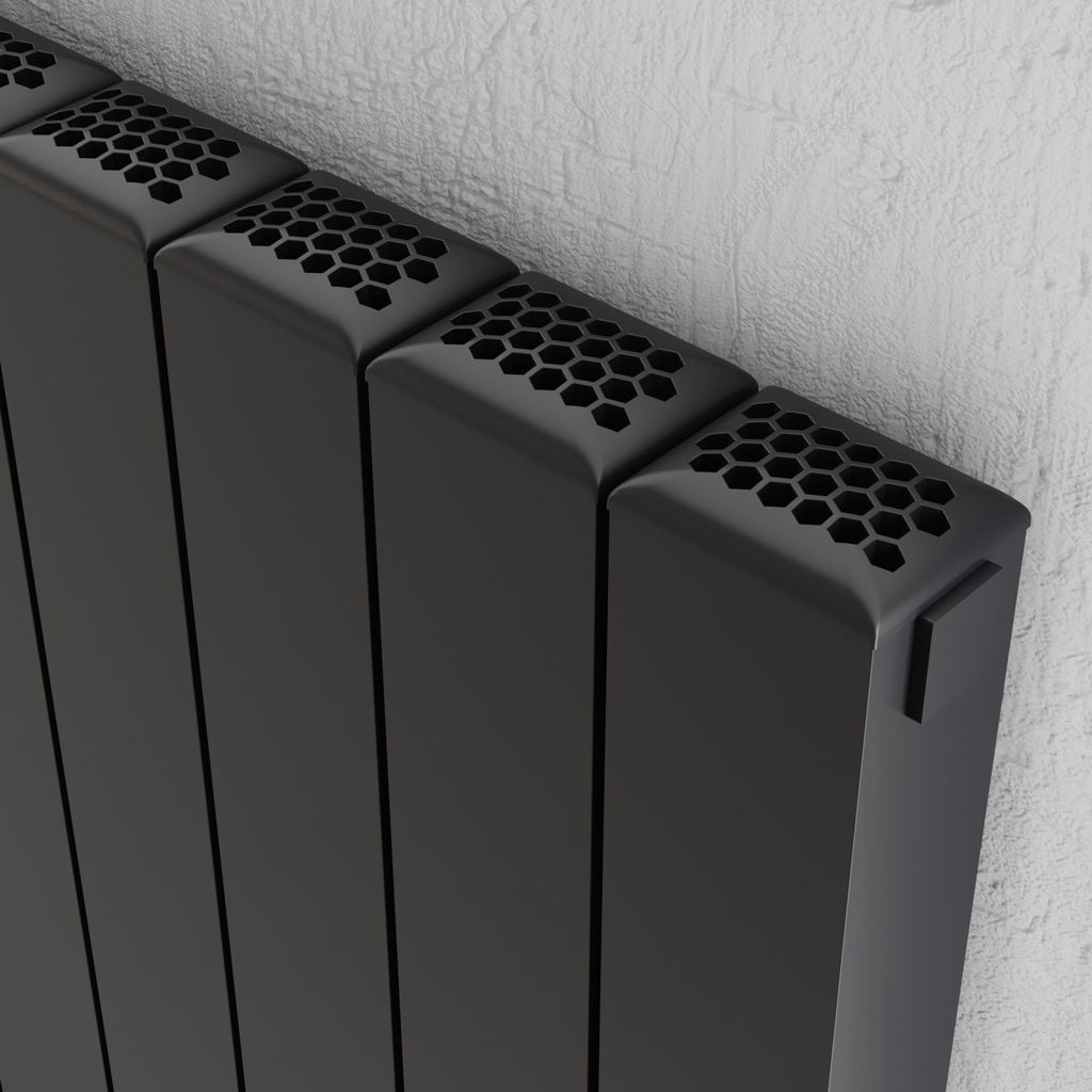[ALRAD-9-614-BK] Kartell K-RAD Edmonton Aluminium Radiator 575 x 1116mm - Black