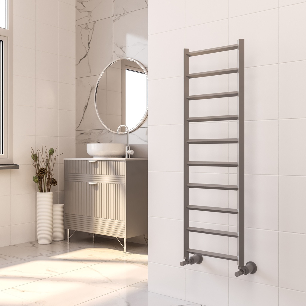 [ALTWL-13-508-GY] Kartell K-RAD Alberta Aluminium Ladder Radiator 800 x 500mm - Grey