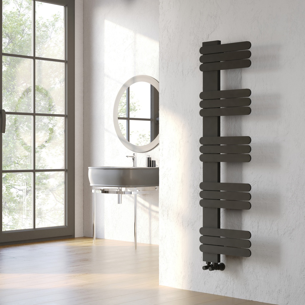 [ALTWL-16-506-GY] Kartell K-RAD Manitoba Aluminium Radiator 540 x 450mm - Grey