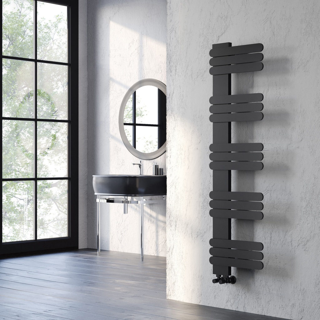 [ALTWL-16-512-BK] Kartell K-RAD Manitoba Aluminium Radiator 1120 x 450mm - Black