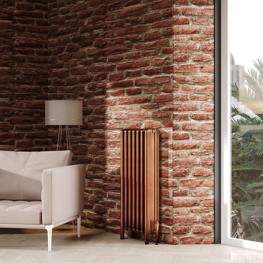 [ALFLR-1-1206-ANT2] Kartell K-RAD Niagara Aluminium Radiator 1290 x 375mm - Antique Brass