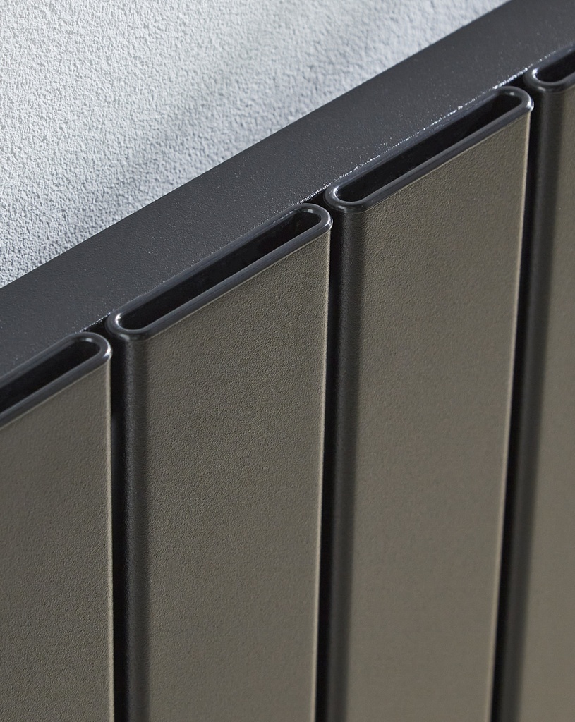 [ALRAD-10-1804-BK] Kartell K-RAD Victoria Single Aluminium Radiator 1775 x 292mm - Black