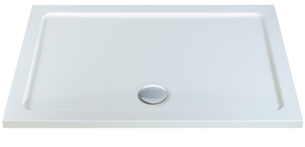 Low Profile 1700 x 800mm Rectangular ABS Tray White Contemporary Lightweight Shower Tray