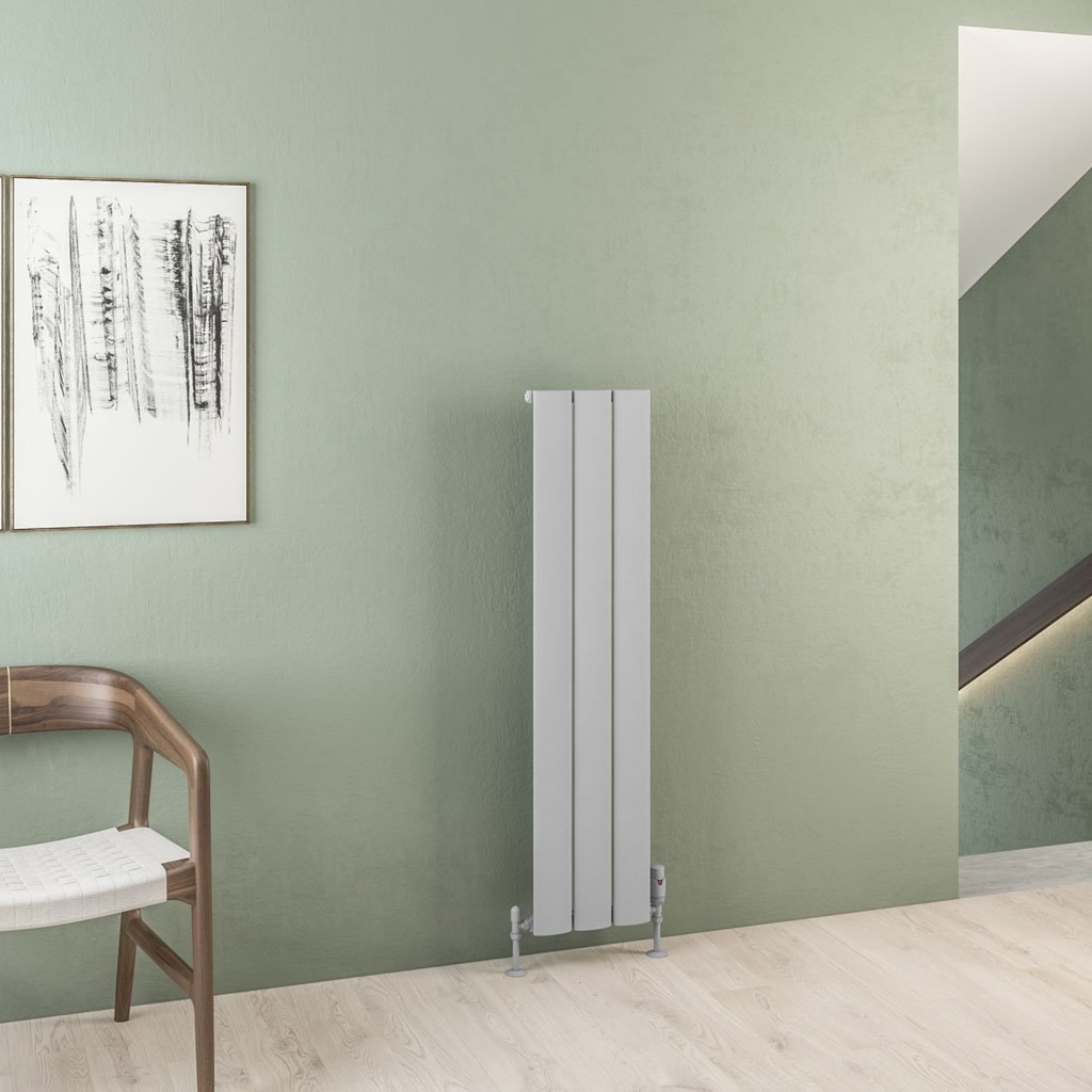 Malmesbury 1200 x 280mm Aluminium Radiator - Matt Grey