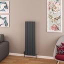 Withington 1200 x 375mm Aluminium Radiator - Matt Anthracite