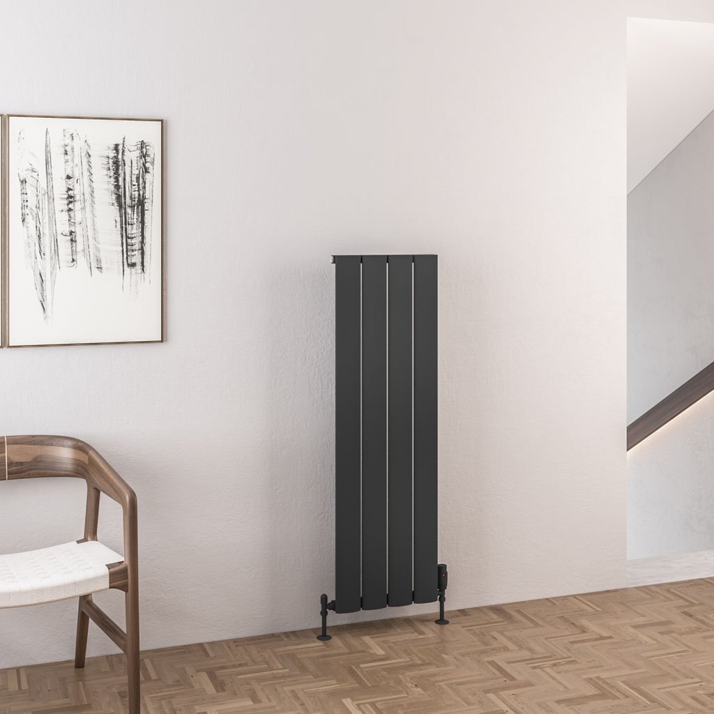 [89.0970] Malmesbury 1200 x 375mm Aluminium Radiator - Matt Anthracite