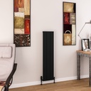 Charlton 1200 x 280mm Aluminium Radiator - Matt Black
