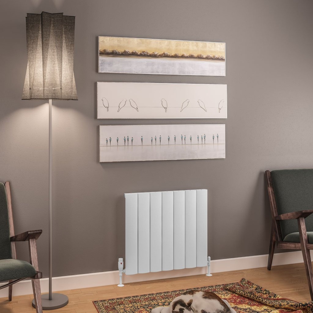 Tordino 600 x 660mm Aluminium Radiator - Matt White