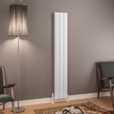 Tordino 1800 x 280mm Aluminium Radiator - Matt White
