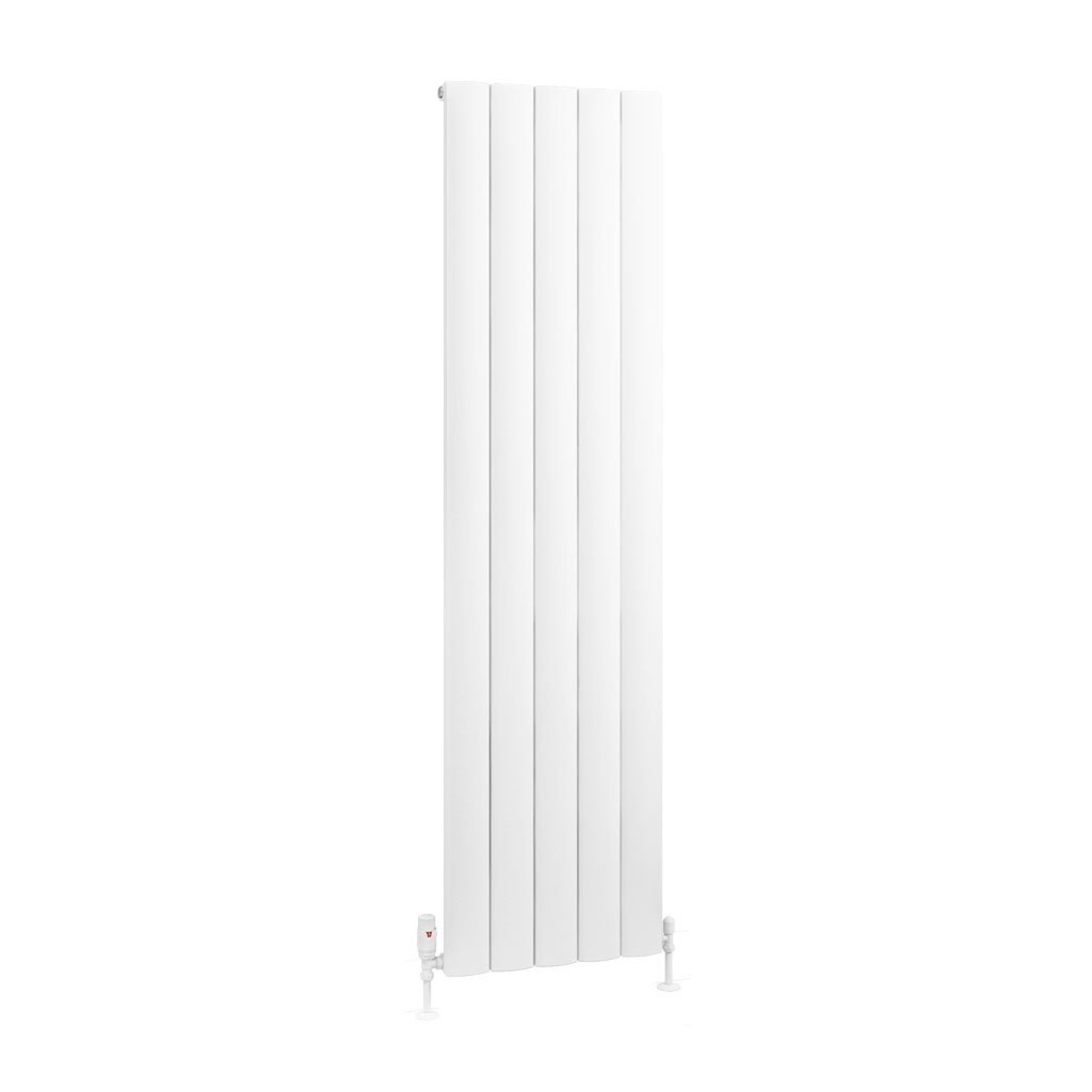 Tordino 1800 x 470mm Aluminium Radiator - Matt White