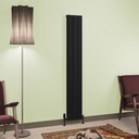 Tordino 1800 x 280mm Aluminium Radiator - Matt Black
